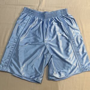 Nike Silver Tag Gym Shorts Mens Size L UNC Light Blue 10" Inseam y2k 2000s